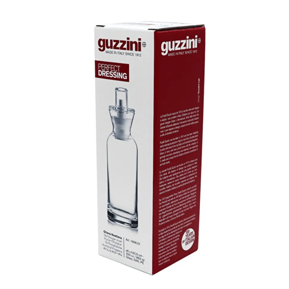 Oljeflaska i glas med droppkork - Guzzini