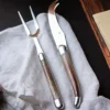 Ost-set, Handtag av Ljust Horn, blank, Tradition - Forge de Laguiole