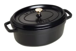 Oval gjutjärnsgryta, Svart - Staub