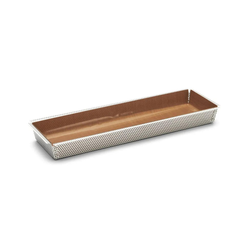 Perforerad avlång bakform, 35 x 10,5cm - De Buyer