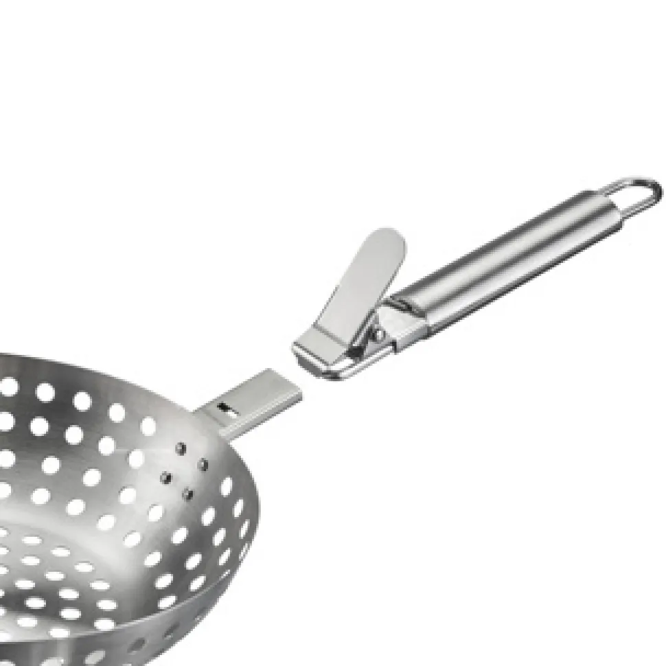 Perforerad grillkorg i rostfritt stål med avtagbart handtag, 28 cm - Westmark