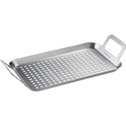 Perforerad grillplatta i rostfritt stål, 34 x 19 cm - Westmark