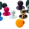 Plastknappar för kockrock, svarta, 10-pack - Segers