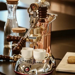 Retro Manuell Espressomaskin, Esperto Edotto, Roséguld - La Pavoni