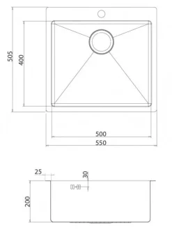 Rostfri diskho 550 x 505 mm