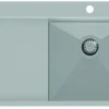 Rostfri diskho 400x400x200 mm med avställningsyta till vänster