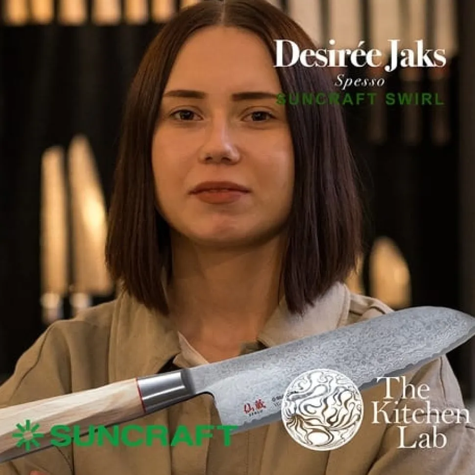 Santoku 14,3 cm, Swirl - Suncraft