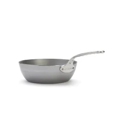Sauteuse i kolstål med handtag i rostfritt stål, 28cm, Mineral B Pro - De Buyer