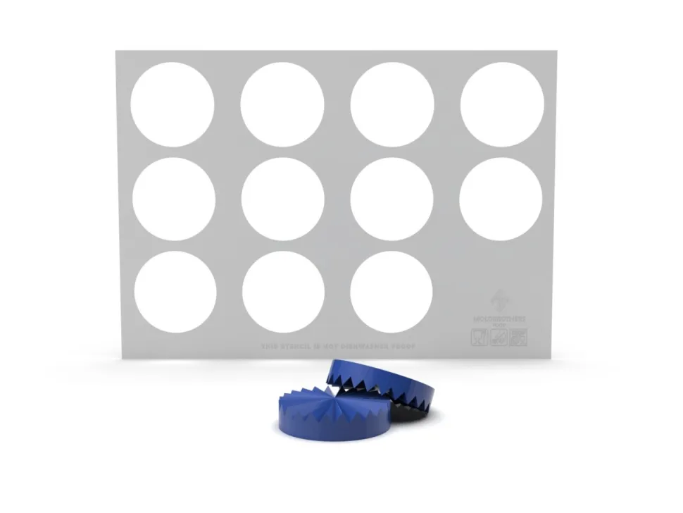 Schablonark med stämpel, Ribble Disc Pressing Set - Moldbrothers