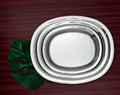 Serveringsfat/bricka i Rostfritt Stål, 45x32 cm - Alessi