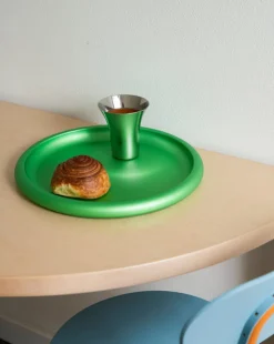 Serveringsfat i anodiserad aluminium, Discolo - Alessi - Grön