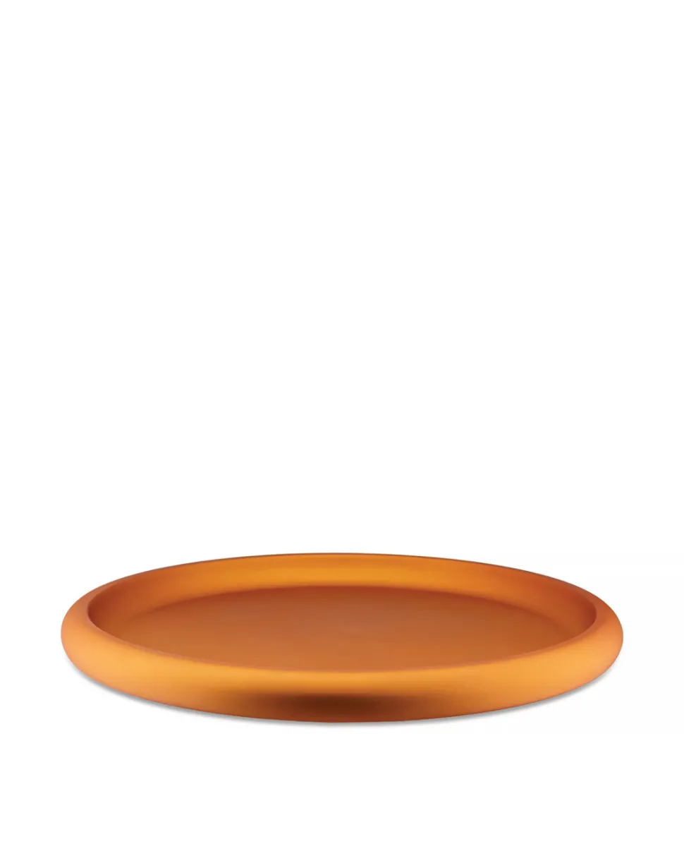 Serveringsfat i anodiserad aluminium, Discolo - Alessi - Orange