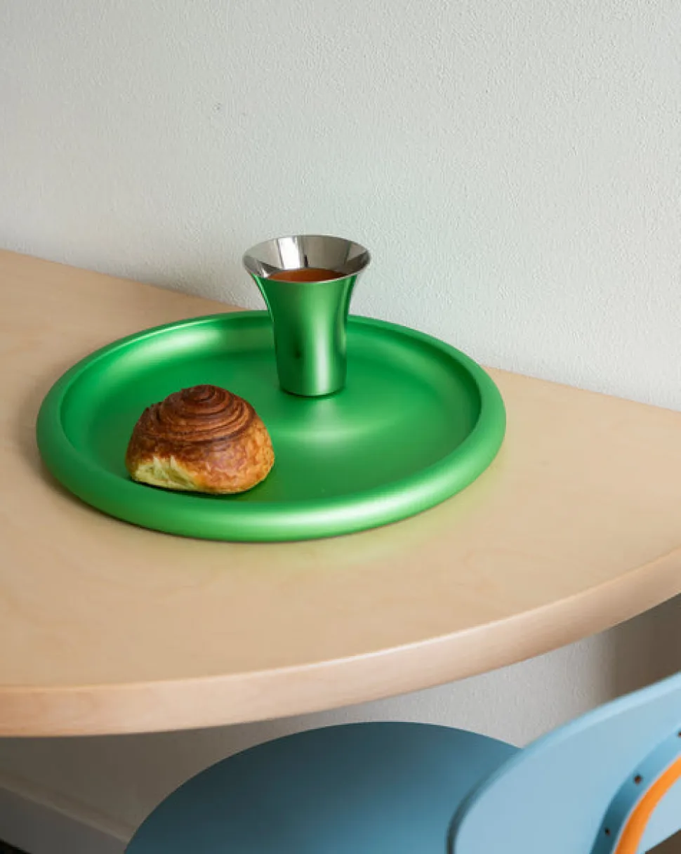 Serveringsfat i anodiserad aluminium, Discolo - Alessi - Orange