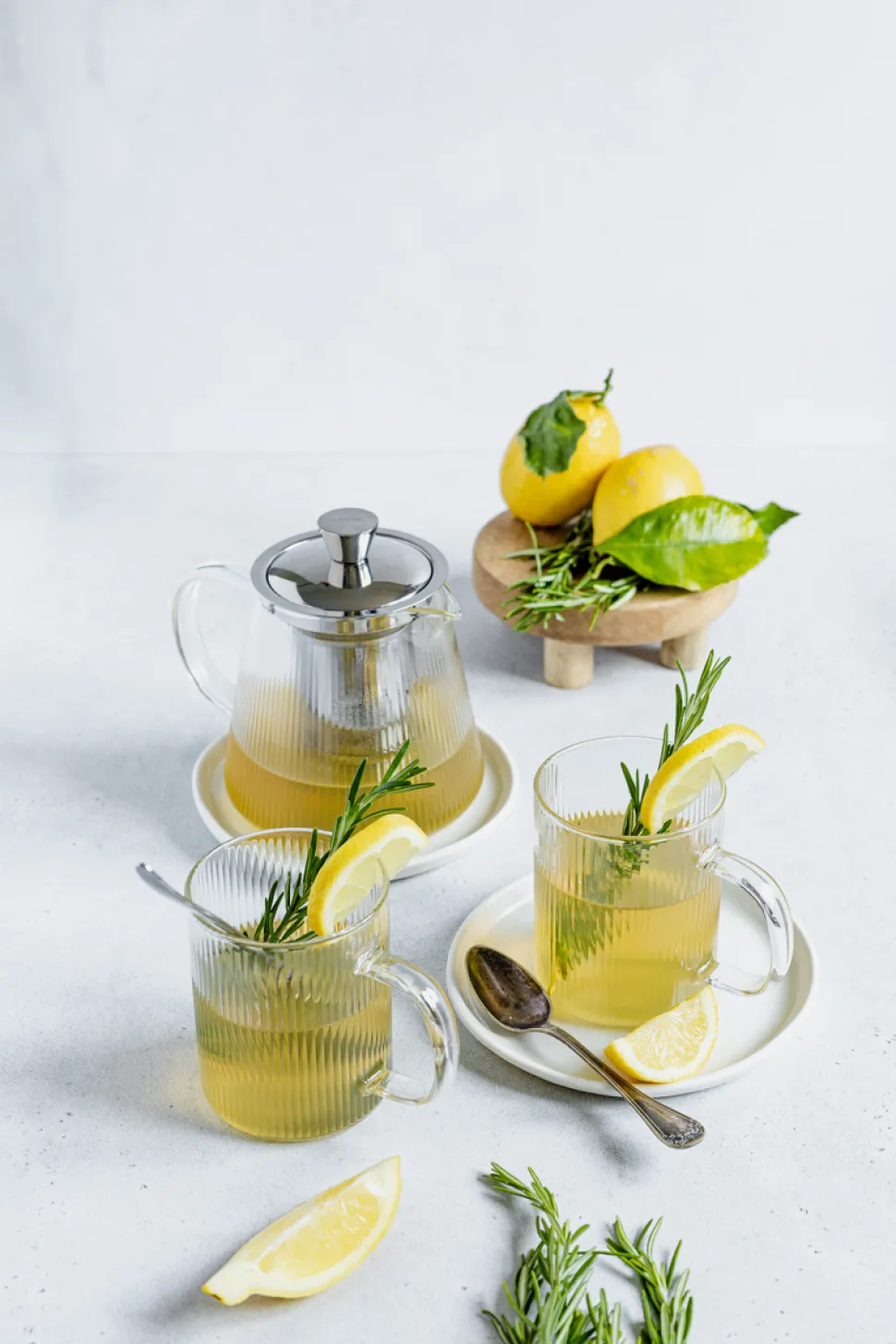 Set med Tekanna och två glasmuggar, Darjeeling - Cristel