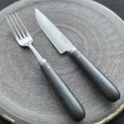 Set med två par bestick, Kniv och Gaffel, Ebony - Pallarès