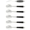 Sex dessertskedar, Handtag av Ebenholts, blank, Tradition - Forge de Laguiole