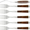 Sex gafflar, Handtag av Snakewood, blank, Tradition - Forge de Laguiole