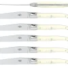 Sex knivar, Handtag av Ben, blank, Tradition - Forge de Laguiole