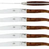Sex knivar, Handtag av Tuja, blank, Tradition - Forge de Laguiole