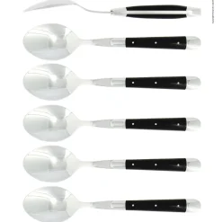 Sex skedar, Handtag av Ebenholts, blank, Tradition - Forge de Laguiole