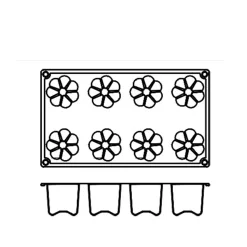 Silikonform FR035, bavarese 15st - Pavoni