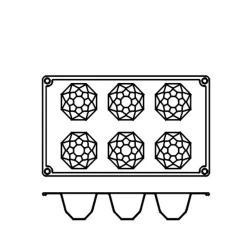 Silikonform FR034, diamant 6st - Pavoni