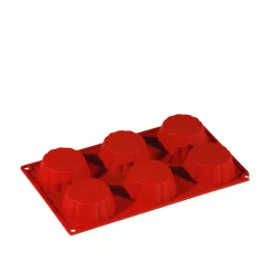 Silikonform FR027, grund brioche 6st - Pavoni