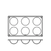Silikonform FR001, halvsfär 6st - Pavoni