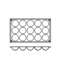 Silikonform FR039, halvsfär 15st - Pavoni
