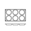 Silikonform FR047, låg cylinder 6st - Pavoni