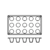Silikonform FR031, liten kon 15st - Pavoni