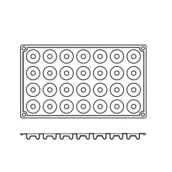 Silikonform FR073, liten savarin 28st - Pavoni