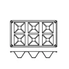 Silikonform FR007, pyramid 6st - Pavoni