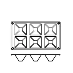 Silikonform FR007, pyramid 6st - Pavoni