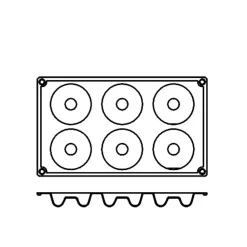Silikonform FR010, savarin 8st - Pavoni
