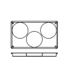 Silikonform FR023, stor låg cylinder 3st - Pavoni