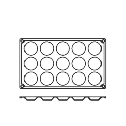 Silikonform FR011, tartelette 15st - Pavoni