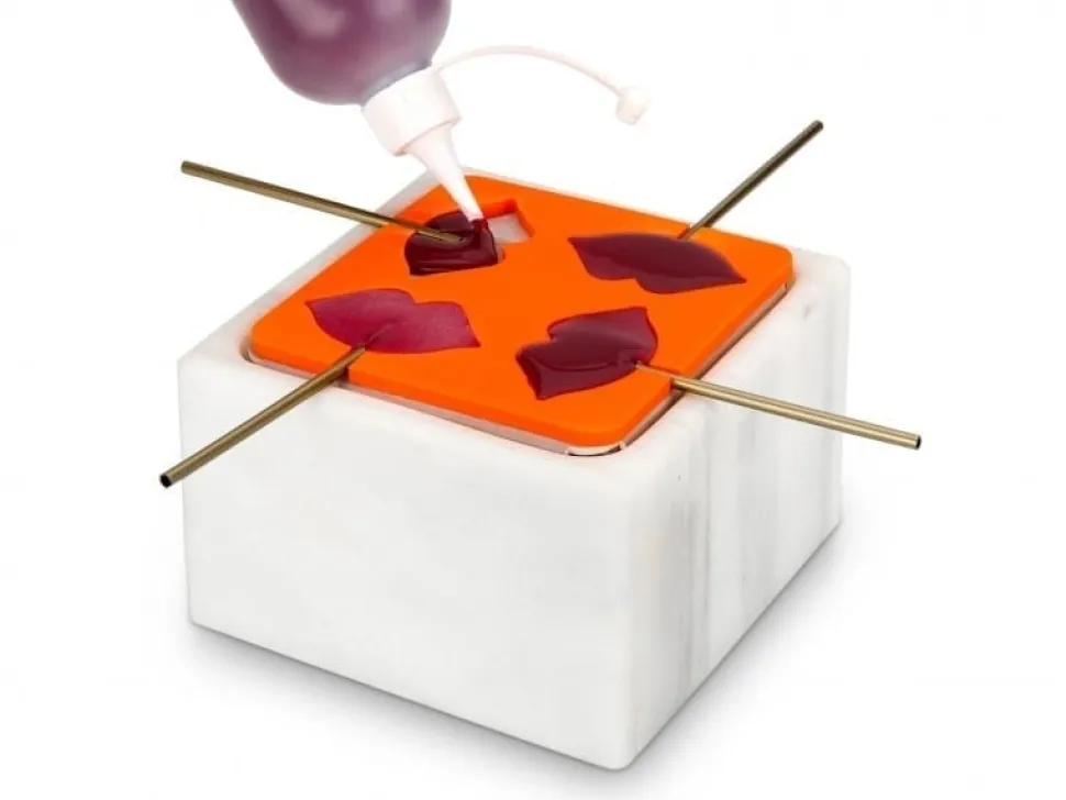 Silikonform, Lollipops läppar - 100% chef