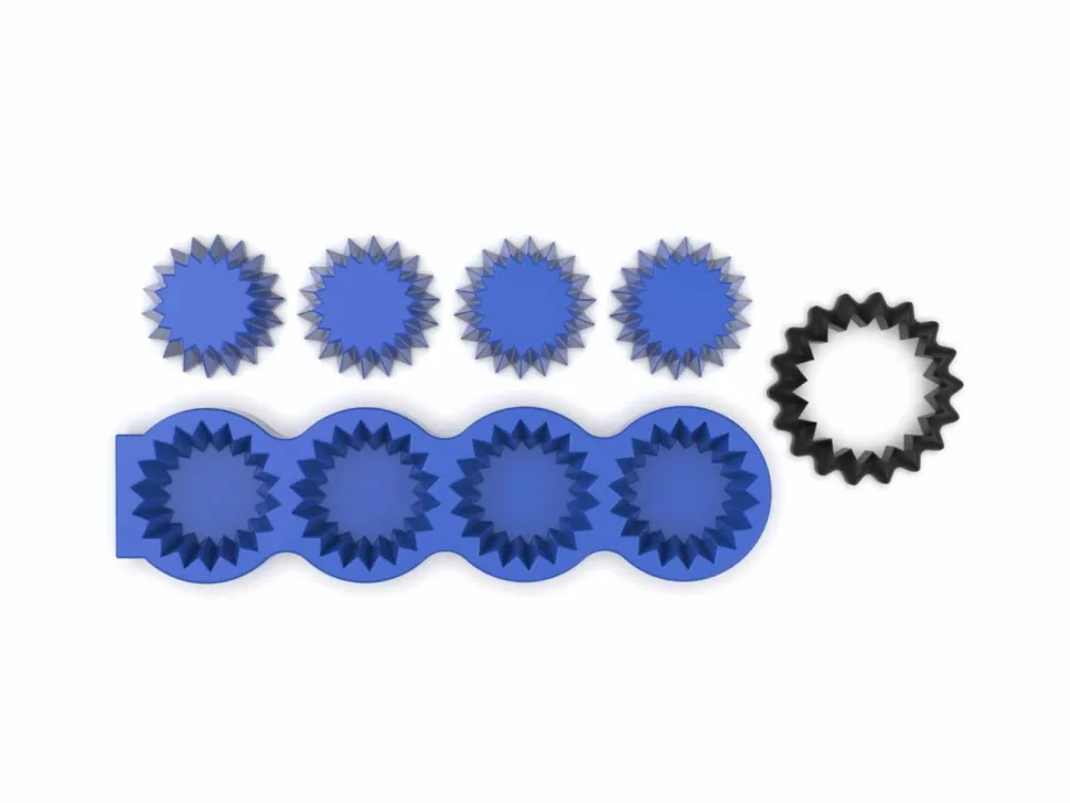 Silikonform, Sharp Tartelette Mold - Moldbrothers