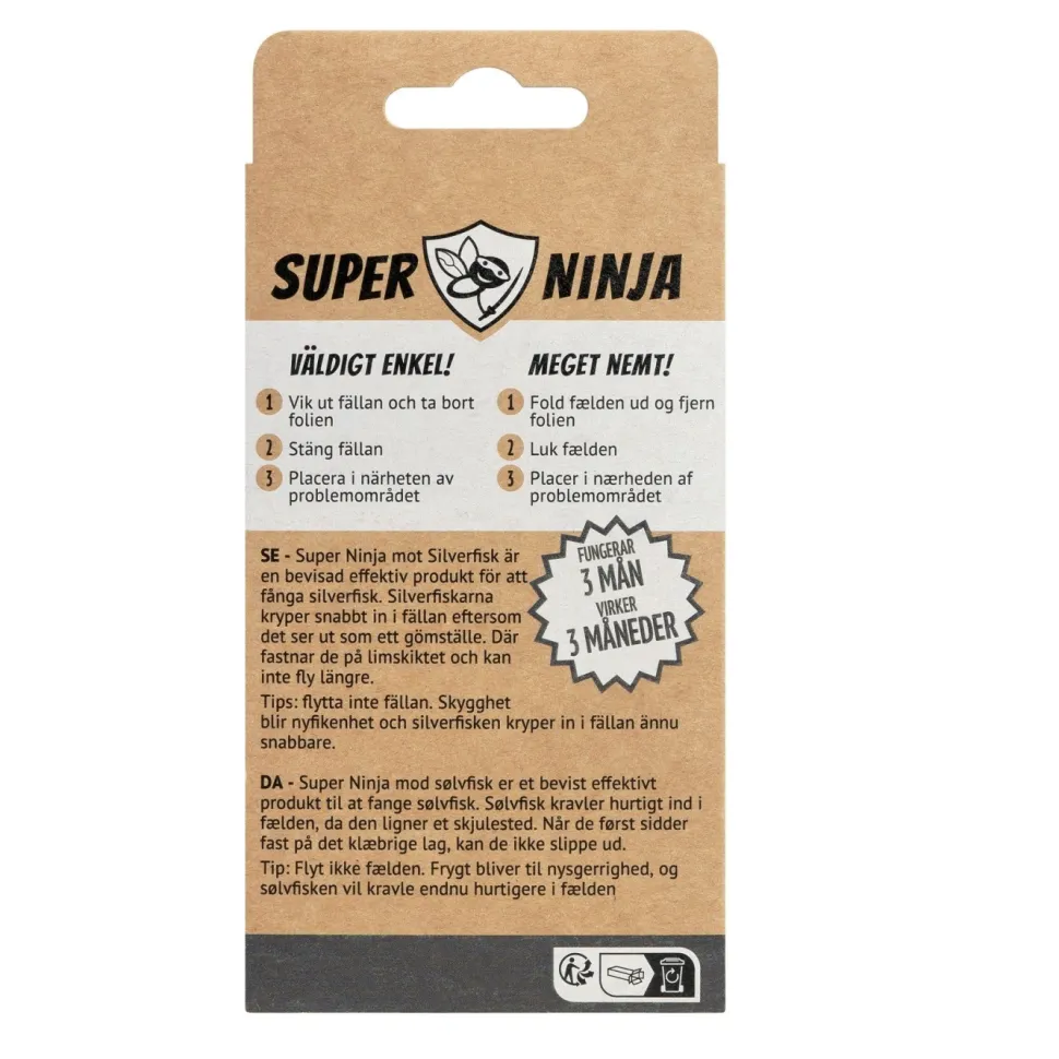 Silverfiskfälla, 3-pack - Super Ninja