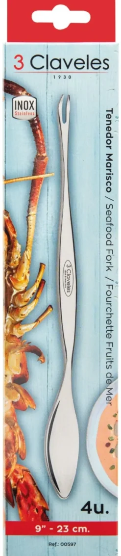 Skaldjursgaffel, 23 cm, 4-pack - 3 Claveles