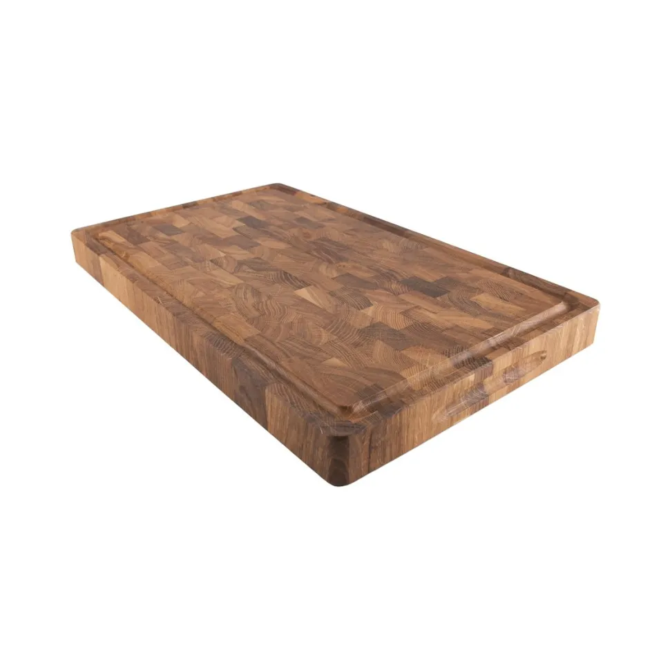 Skärbräda i ekträ med ränna, 30x20x3 cm - Culimat
