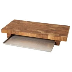 Skärbräda i ändträ av ek med bleck, 50 x 25 cm - Culimat