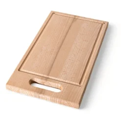 Skärbräda med handtag och ränna, oljad bok, 40x30x2,1 cm - AT-Line
