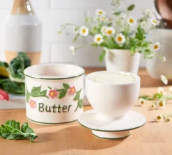 Smörklocka, Floral, handmålad - Butter Bell®