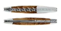 Sommelierkniv av En, damaskerad m dekor, Collection - Forge de Laguiole