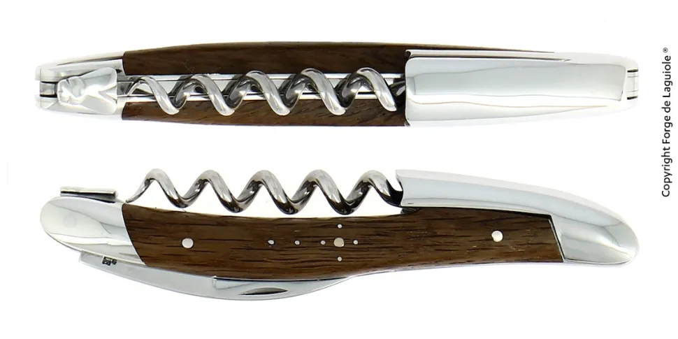 Sommelierkniv av Förstenad Ek, blank, Tradition - Forge de Laguiole