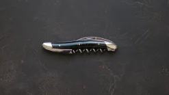 Sommelierkniv av Mörkt Horn, blank, Tradition - Forge de Laguiole