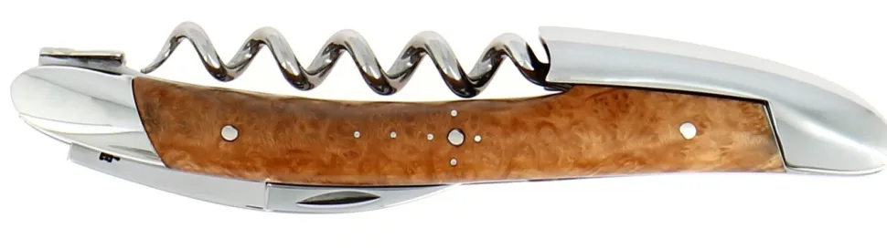 Sommelierkniv av Trädljung, damaskerad m dekor, Collection - Forge de Laguiole