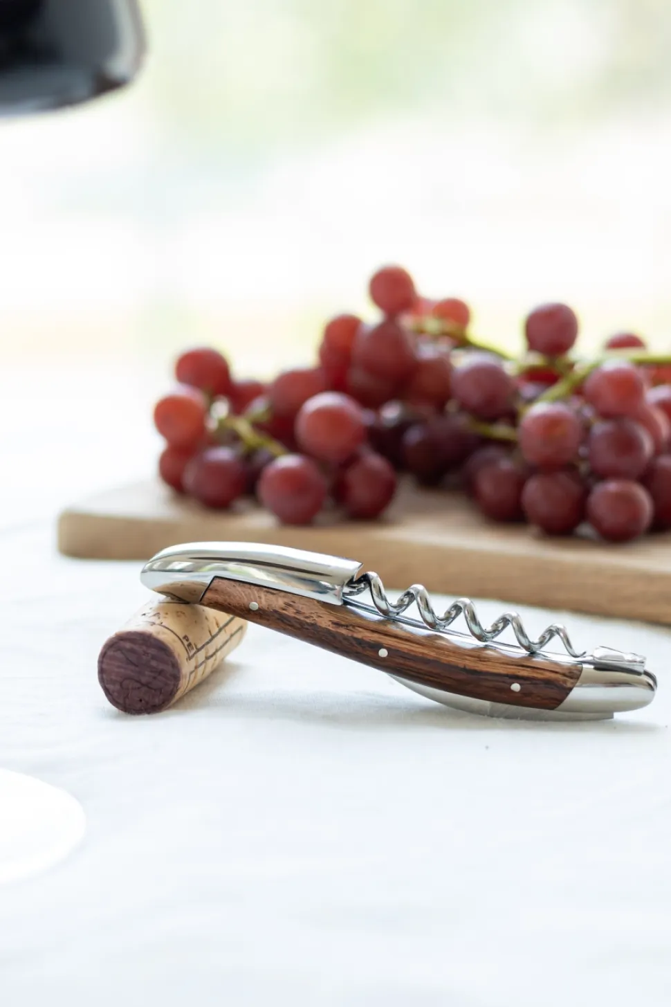 Sommelierkniv av Trä från Vinrankor, blank, Tradition - Forge de Laguiole